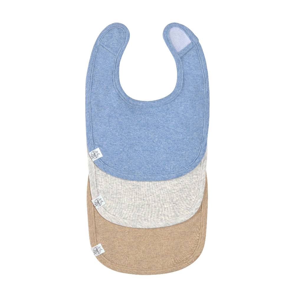 Lässig Spucklätzchen 3er Set - Baumwolle (bio), Blau Hellgrau Beige Nur für heute