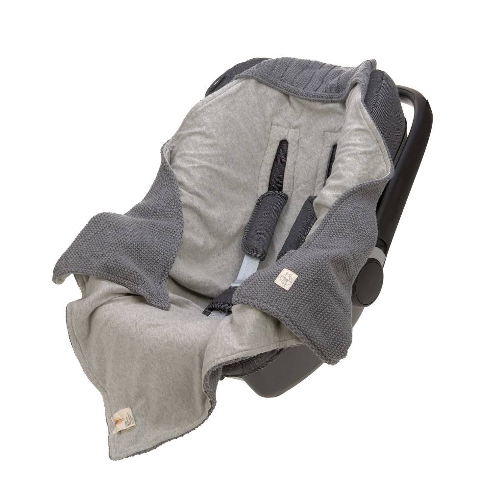 Lässig Einschlagdecke Baby - Bio Baumwolle, Anthrazit 50% Rabatt mit kostenlosem Versand