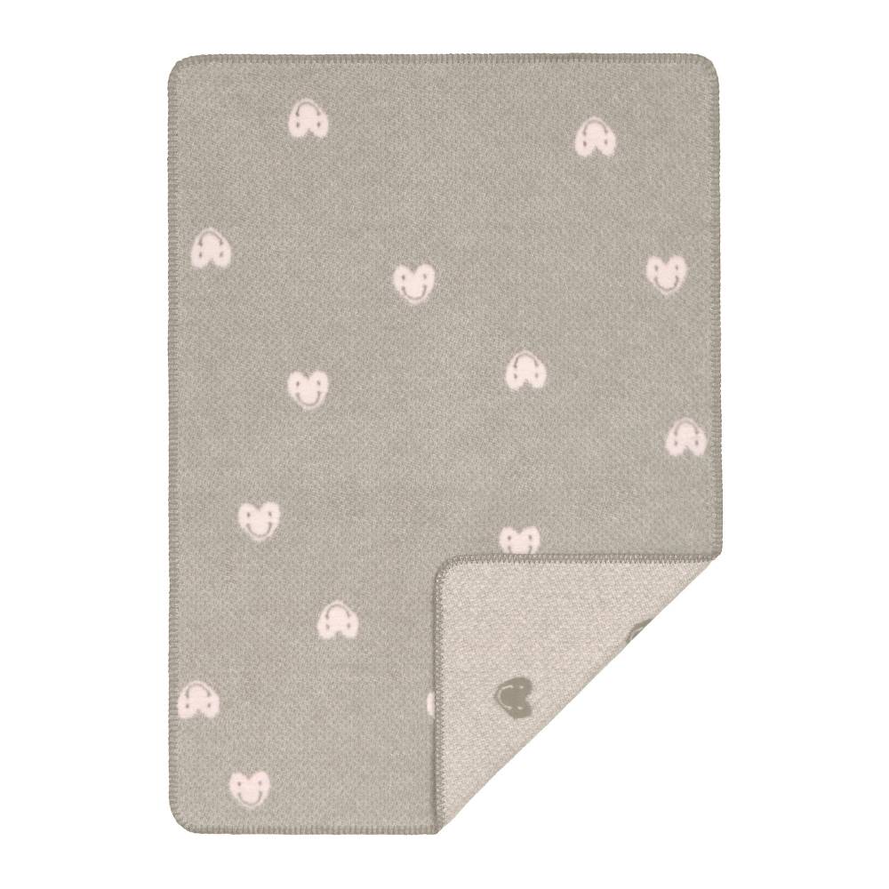 Lässig Babydecke - Bio Baumwolle, Grau Rosa 50% Rabatt für begrenzte Zeit