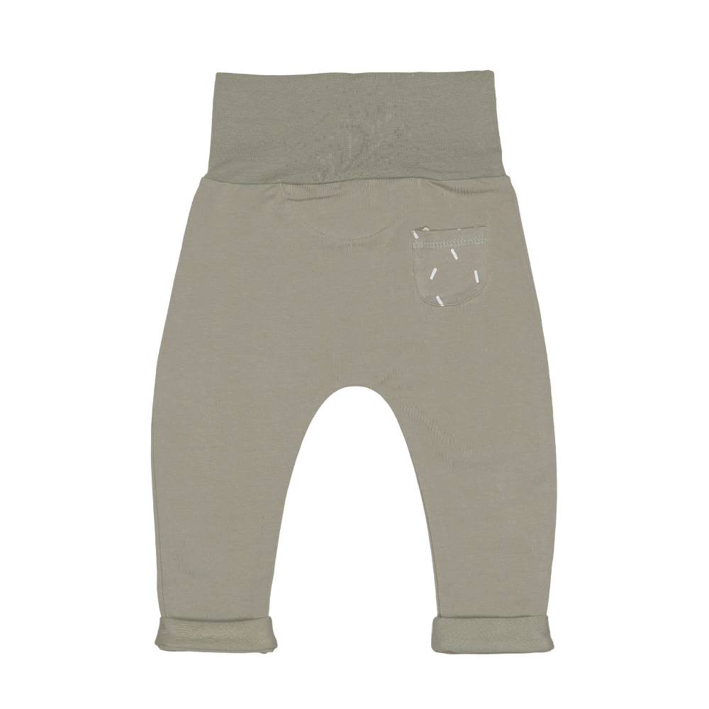 Lässig Babyhose - Bio Baumwolle, Oliv Auslauf