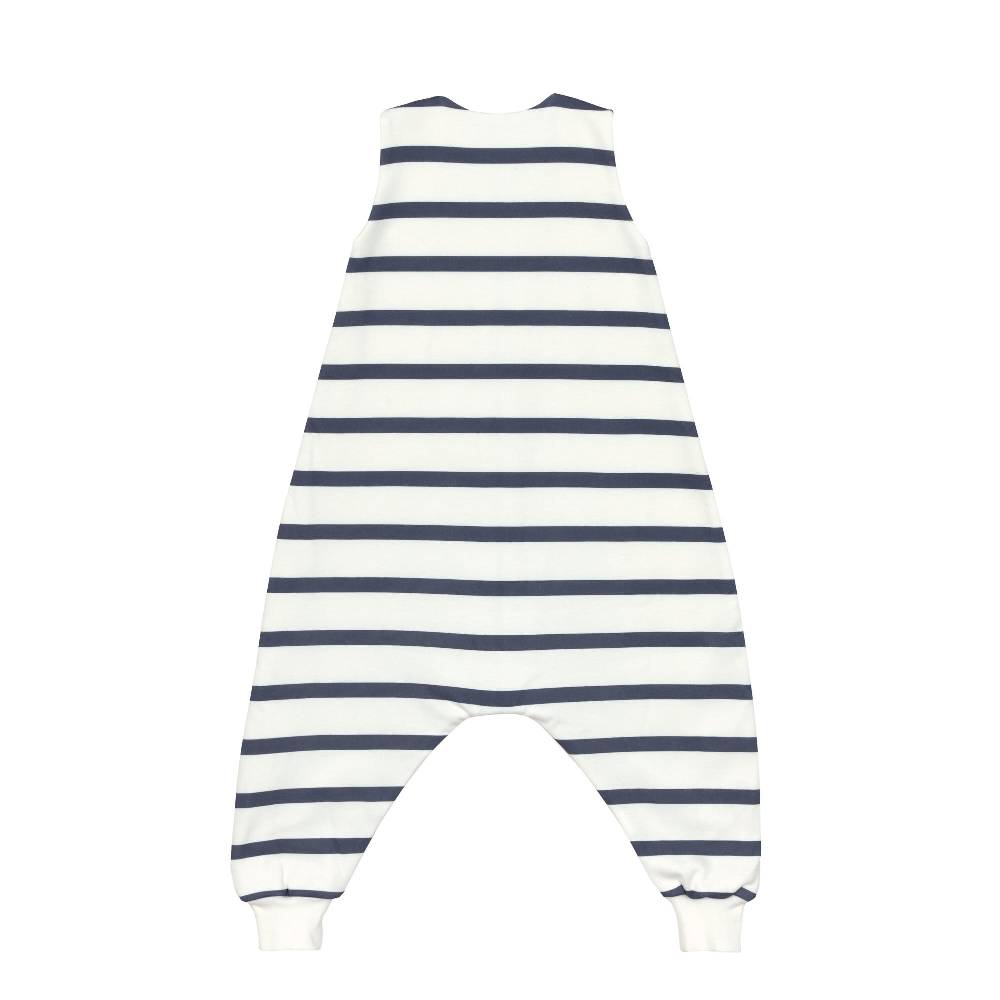 Lässig Kinder Schlafoverall 1 TOG - Bio Baumwolle, Gestreift, Blau Verkauf