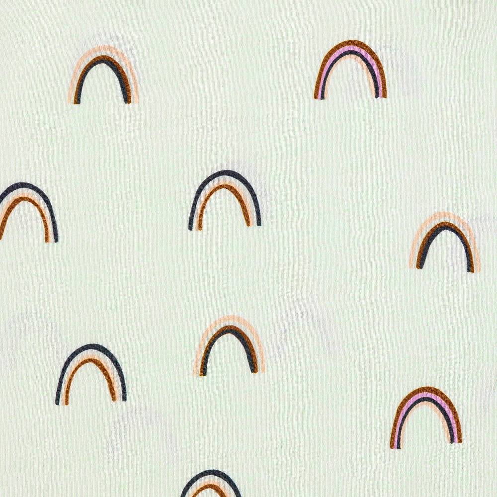 Lässig Baby Schlafoverall - Bio Baumwolle, Regenbogen, Mint Schlussverkauf
