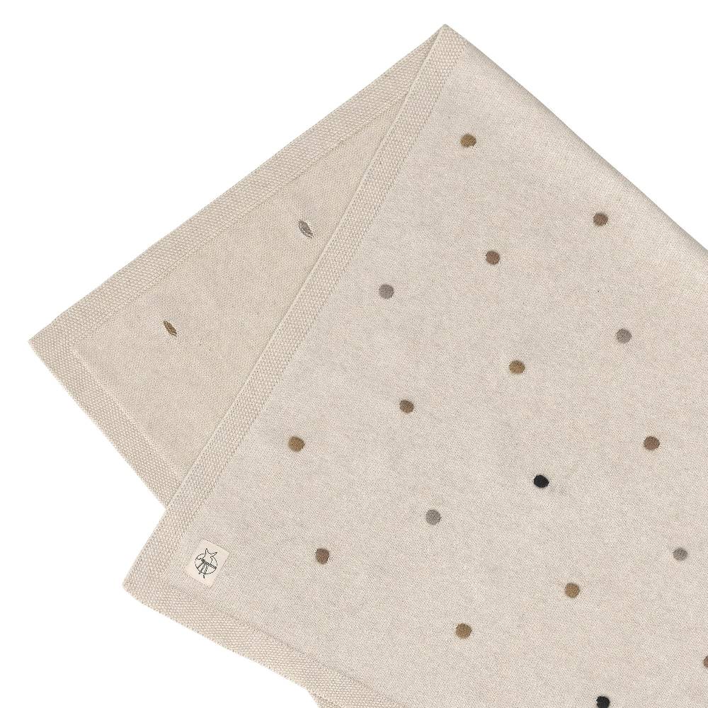 Lässig Babydecke - Bio Baumwolle, Dots Nature Großer Ausverkauf