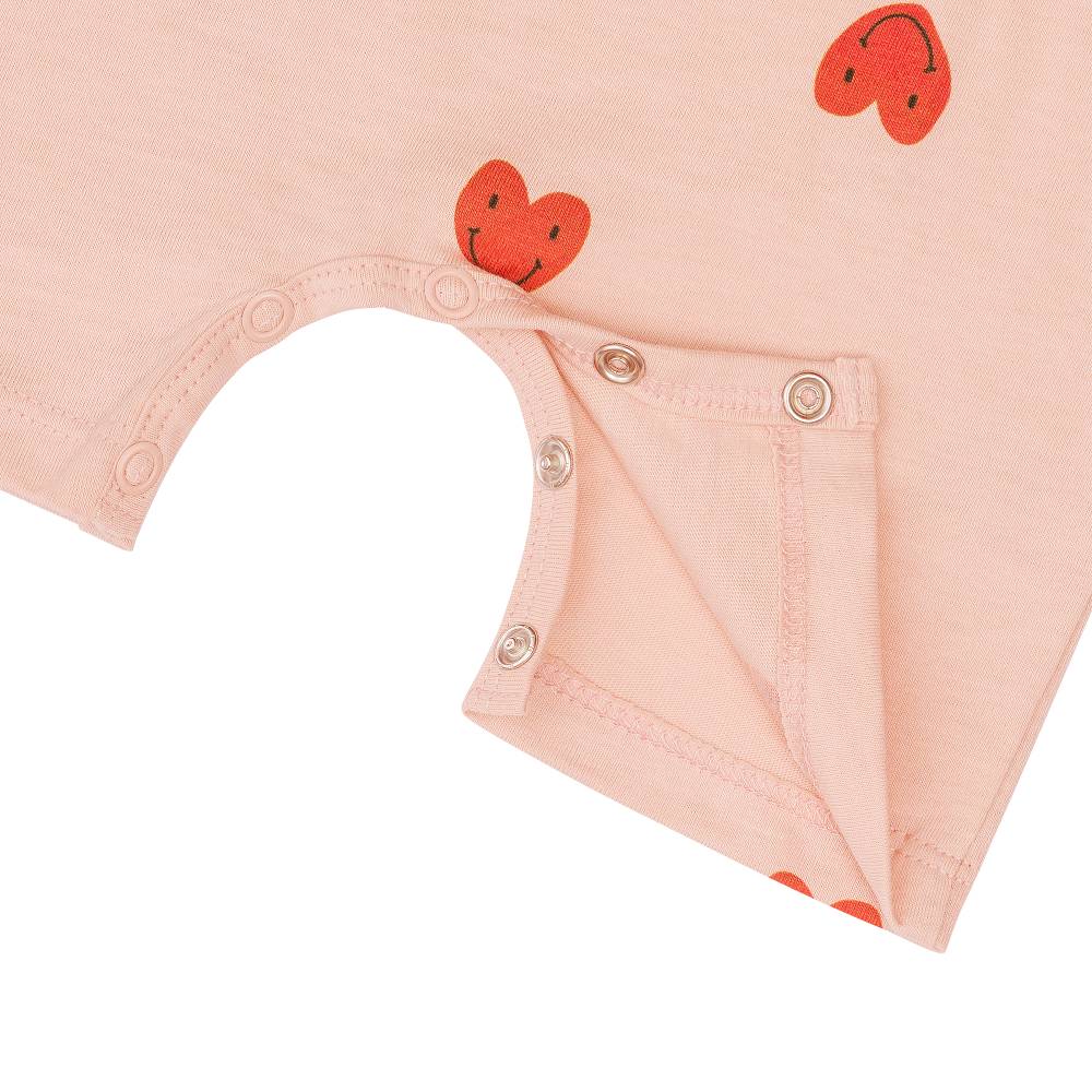 Lässig Baby Jumpsuit - Bio Baumwolle, Herzen, Rosa Exklusivangebot