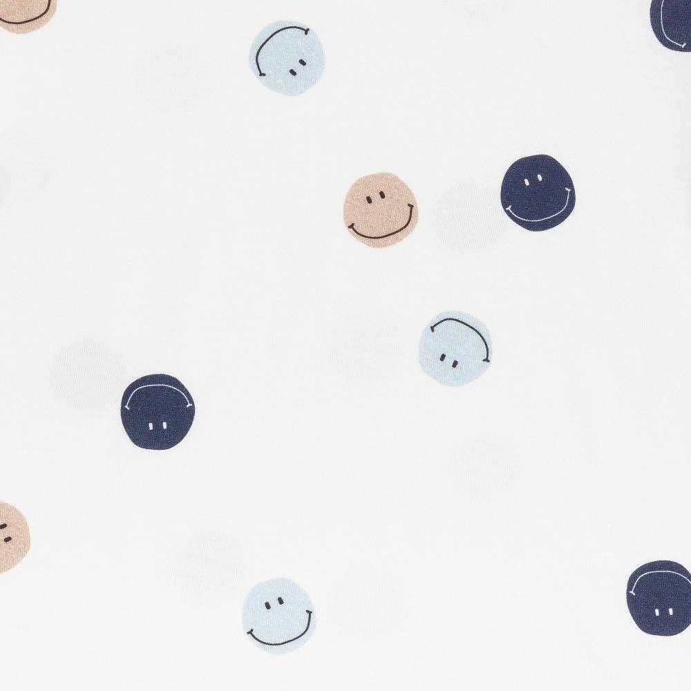 Lässig Baby Jumpsuit - Bio Baumwolle, Smile, Milky Saisonschlussverkauf