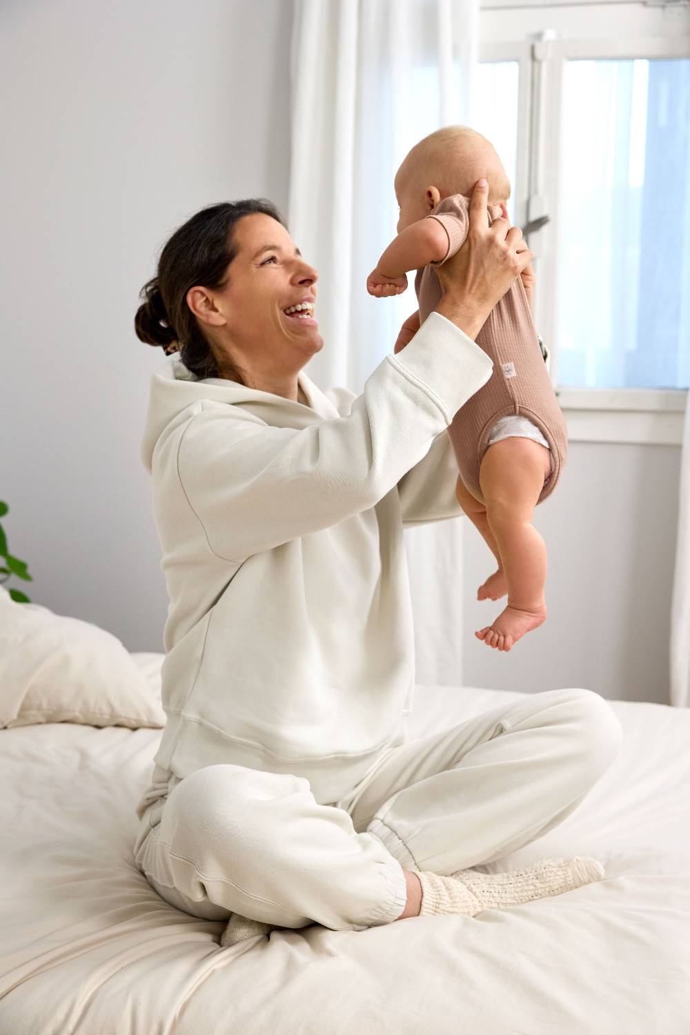 Lässig Baby Body Kurzarm - gerippt, Hellbraun Top Angebot