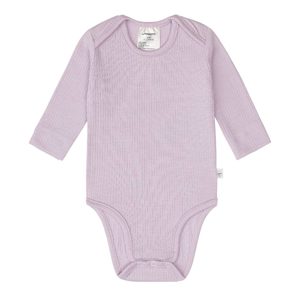 Lässig Baby Body Langarm - gerippt, Lila Online Outlet