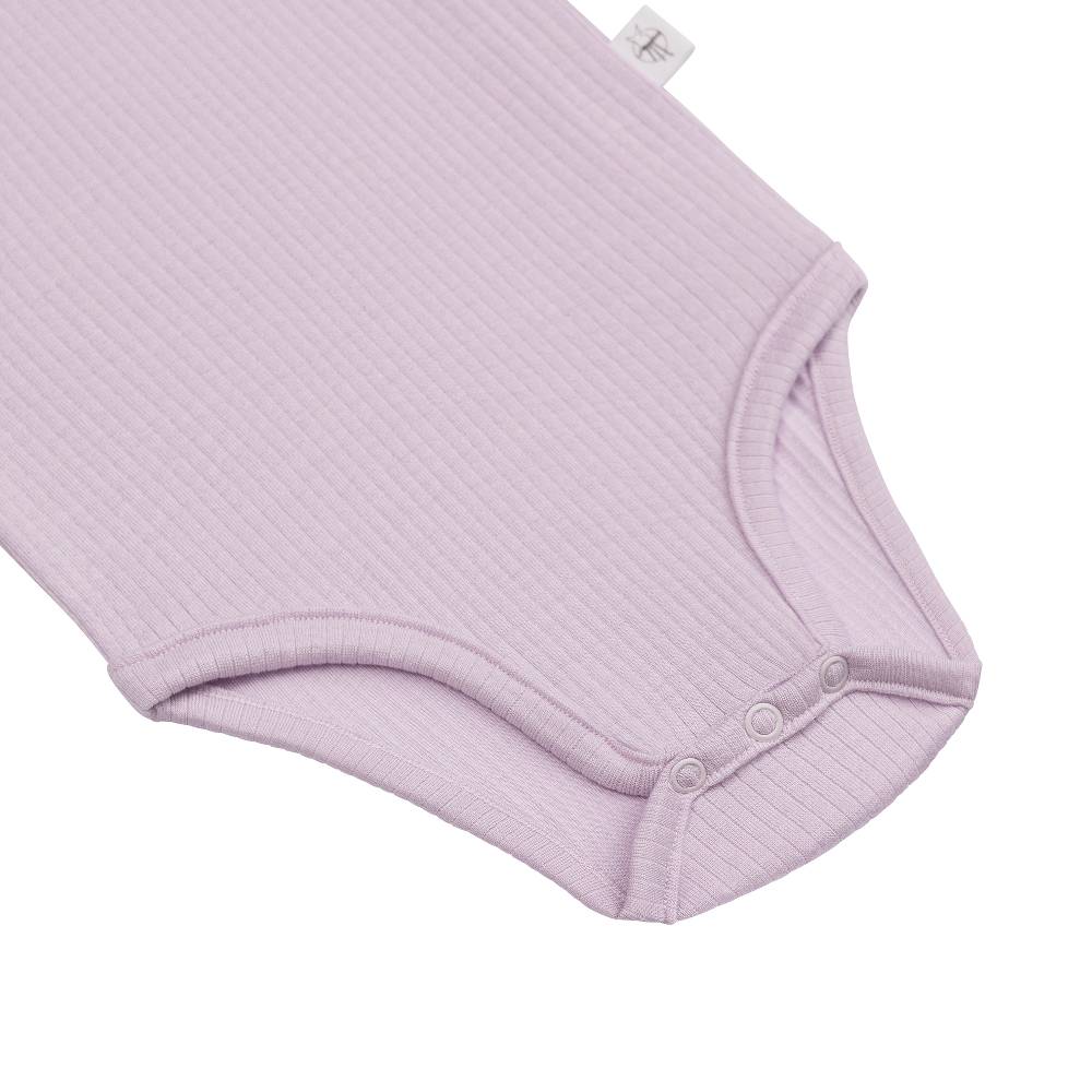 Lässig Baby Body Langarm - gerippt, Lila Online Outlet