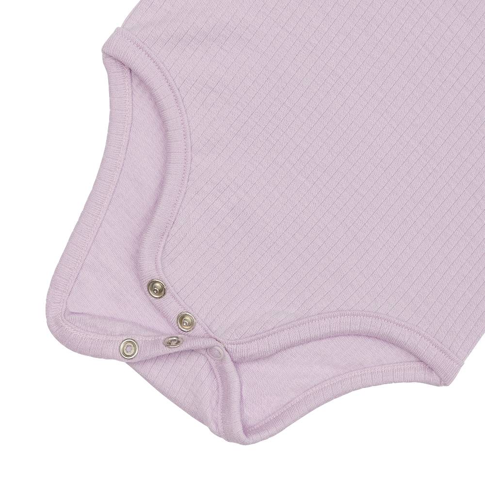 Lässig Baby Body Langarm - gerippt, Lila Online Outlet