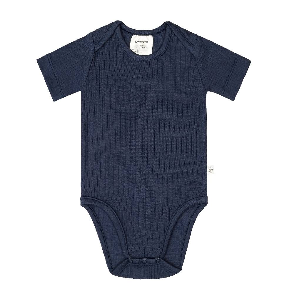 Lässig Baby Body Kurzarm - gerippt, Blau Bestseller
