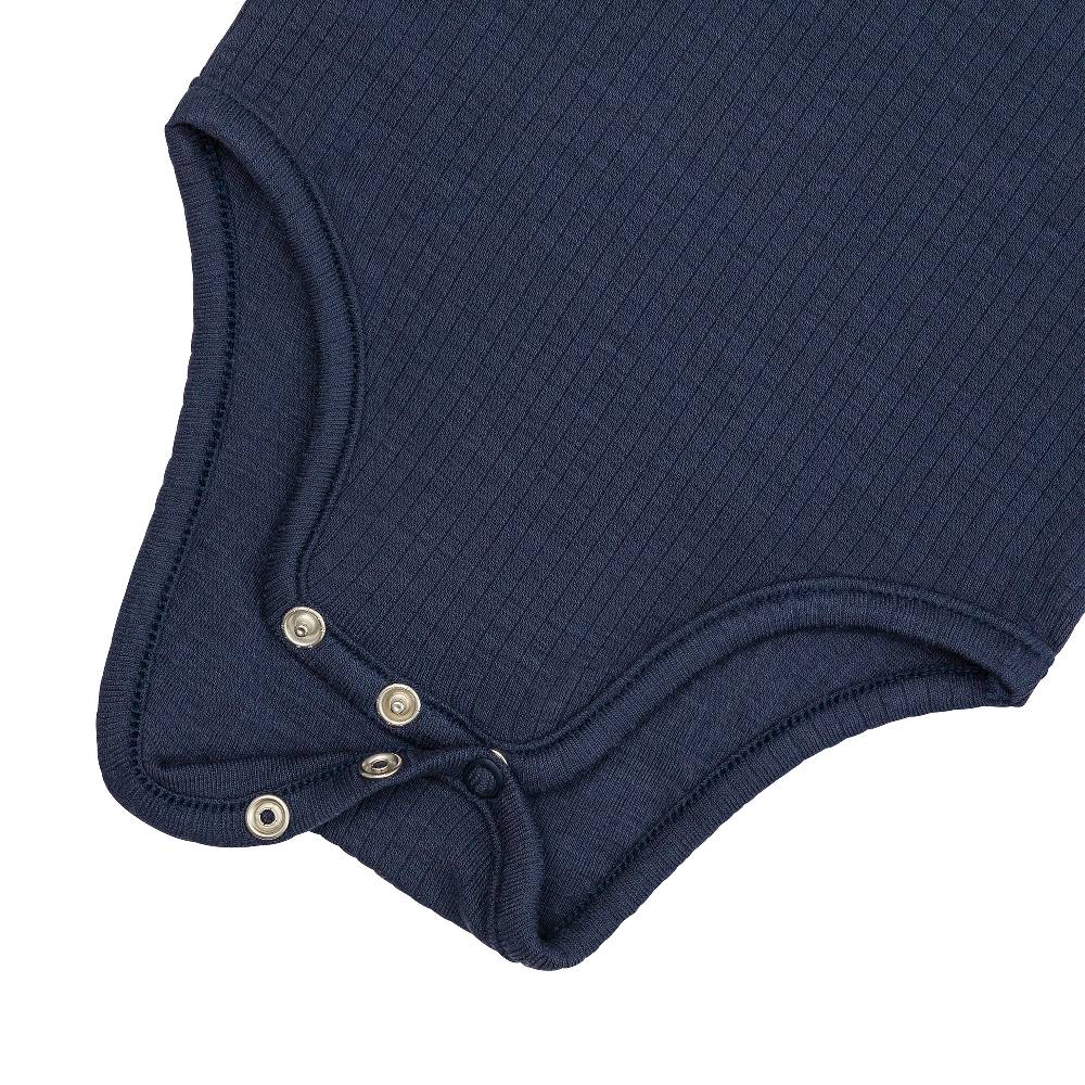 Lässig Baby Body Kurzarm - gerippt, Blau Bestseller