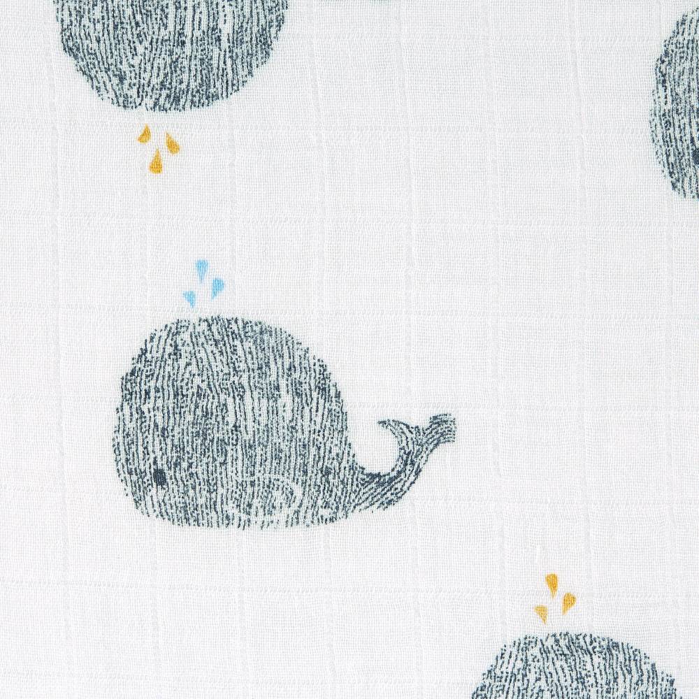 Lässig Mulltücher (3 Stk) - Heavenly Soft Swaddle L, Little Water Whale Kostenlose Rückgabe