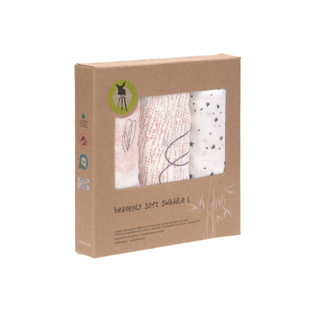Lässig Mulltücher (3 Stk) - Heavenly Soft Swaddle L, Little Water Swan Letzte 3 Tage