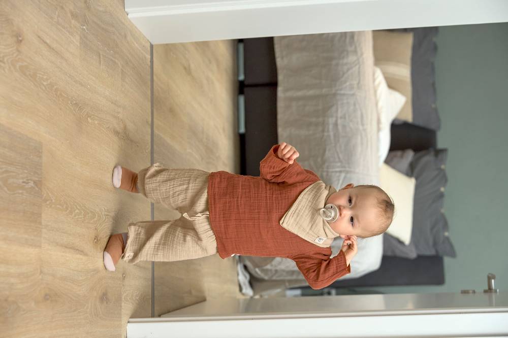 Lässig Baby Pumphose - Bio Baumwolle, Nature, Beige Letzte 2 Tage