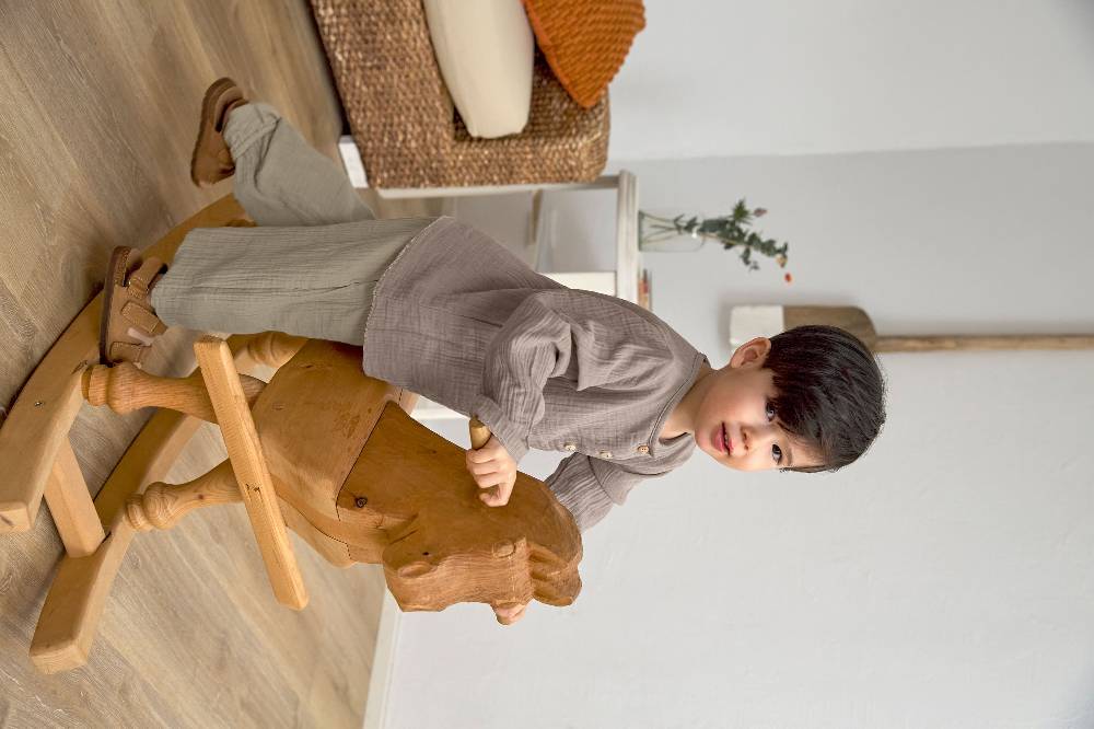 Lässig Baby Langarmshirt - Bio Baumwolle, Taupe, Grau Zeitbegrenzte Promotion