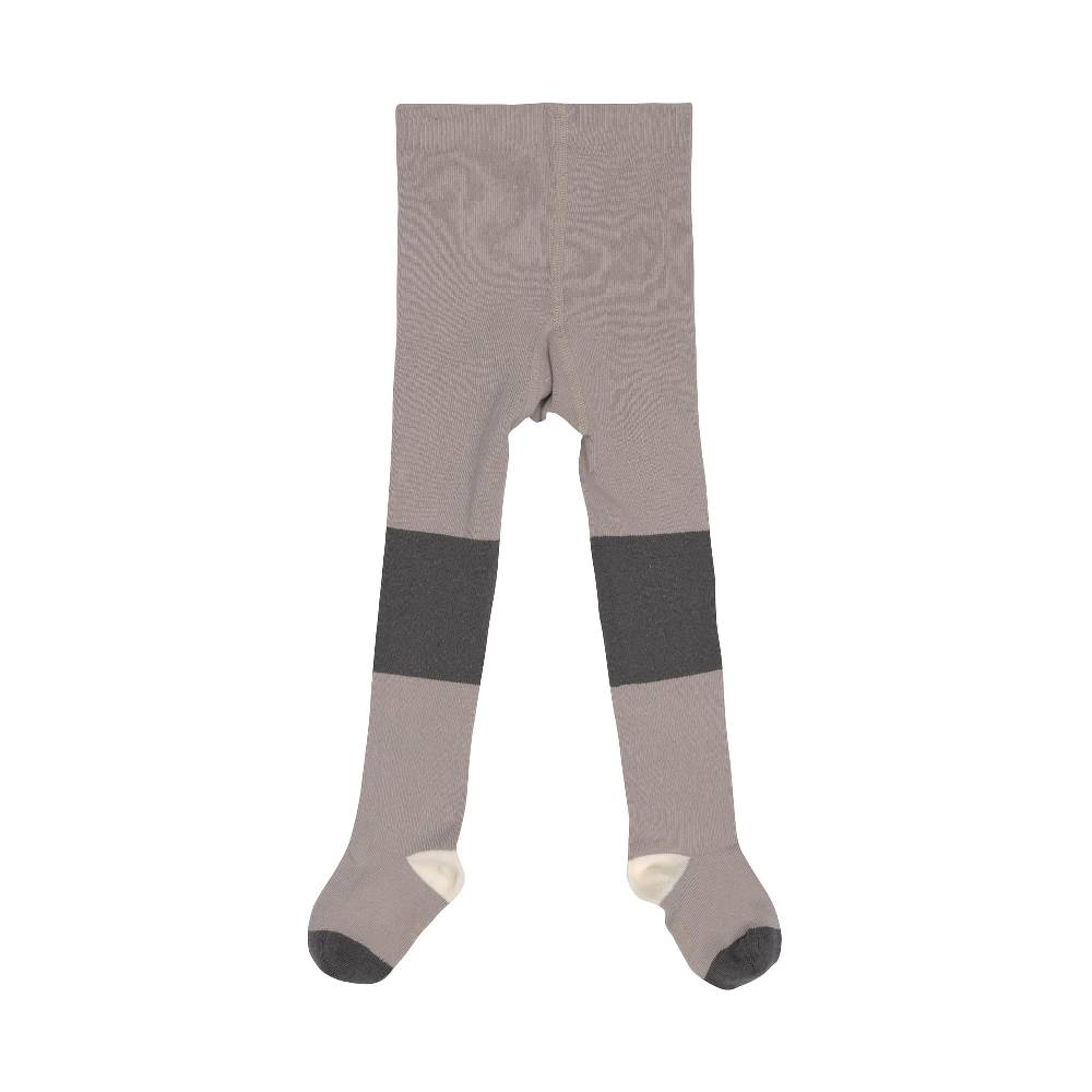 Lässig Strumpfhose GOTS - Tights, Block Streifen Taupe Anthrazit Nur für heute