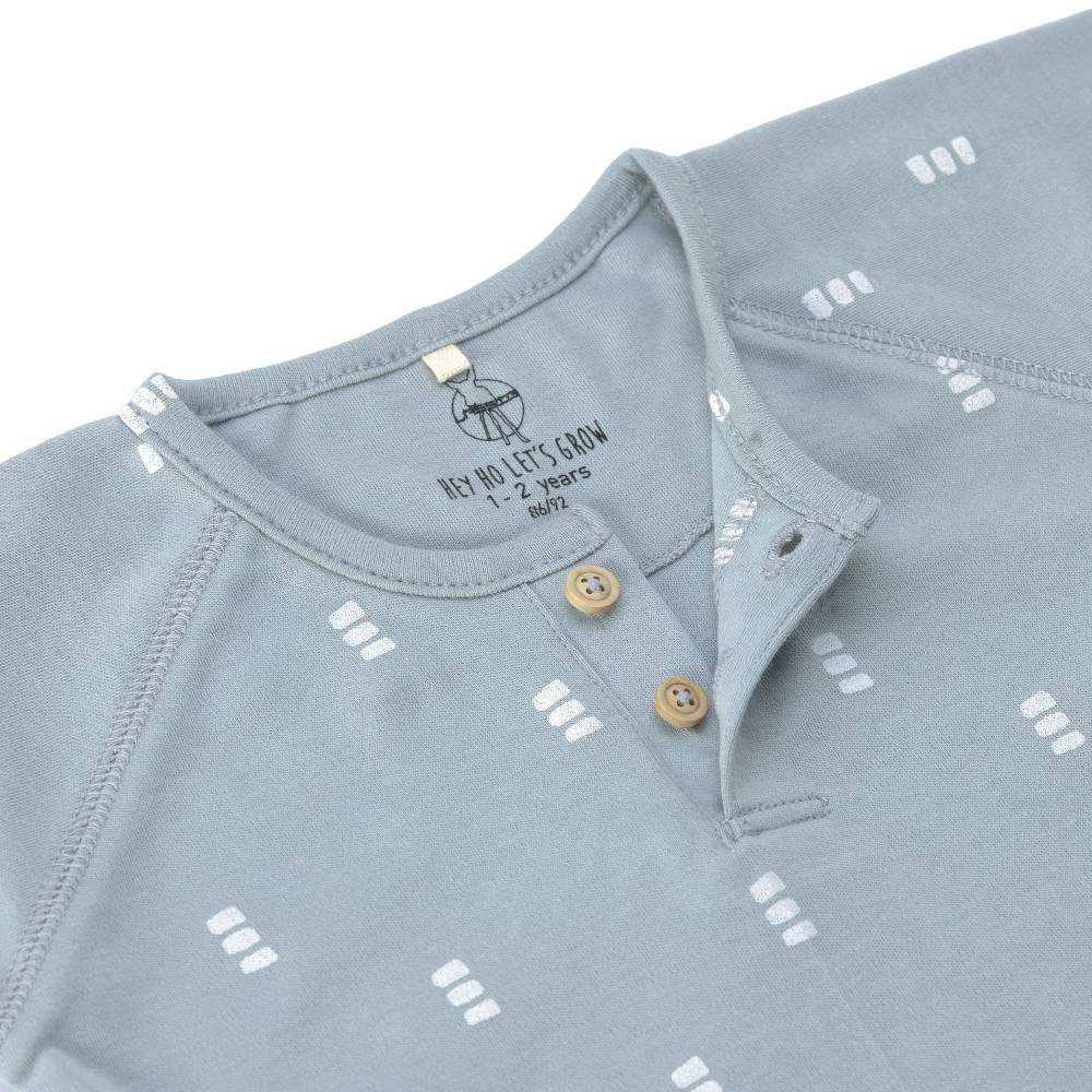 Lässig Baby Langarmshirts - Bio Baumwolle, Blocks, Hellblau Kostenloser Versand international