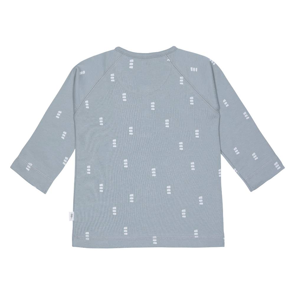 Lässig Baby Langarmshirts - Bio Baumwolle, Blocks, Hellblau Kostenloser Versand international