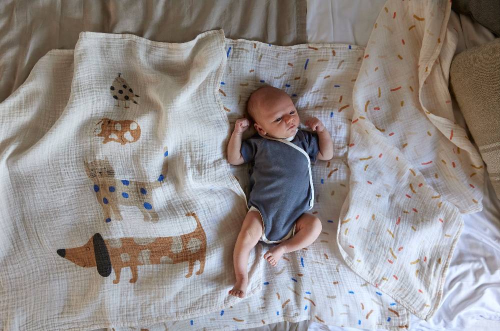 Lässig Mulltücher 3er Set 80 x 80 cm - Little Mateys, Royal Blau Fabrikladen