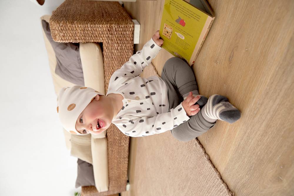 Lässig Baby Langarmshirts - Bio Baumwolle, Bricks, Milky Blitzverkäufe