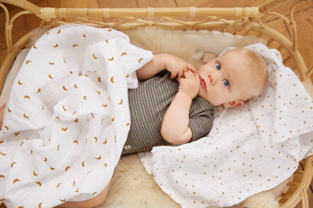 Lässig Baby Body kurzarm - Bio Baumwolle, Streifen, Grau meliert Flash Sale