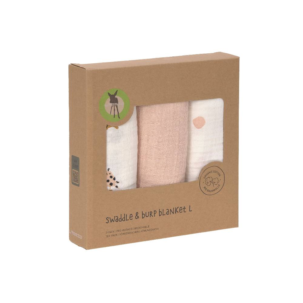 Lässig Mulltücher 3er Set 85 x 85 cm - Little Mateys, Spicy Orange Weihnachtsangebot