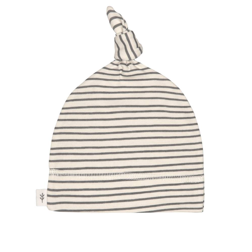 Lässig Babymütze - Bio Baumwolle, Streifen, Grau Osterangebot