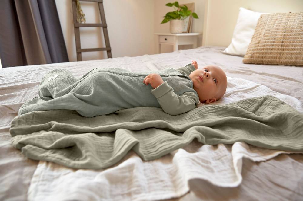Lässig Baby Sommerschlafsack Tog 1 - Bio Baumwolle, Oliv Jubiläumsangebot