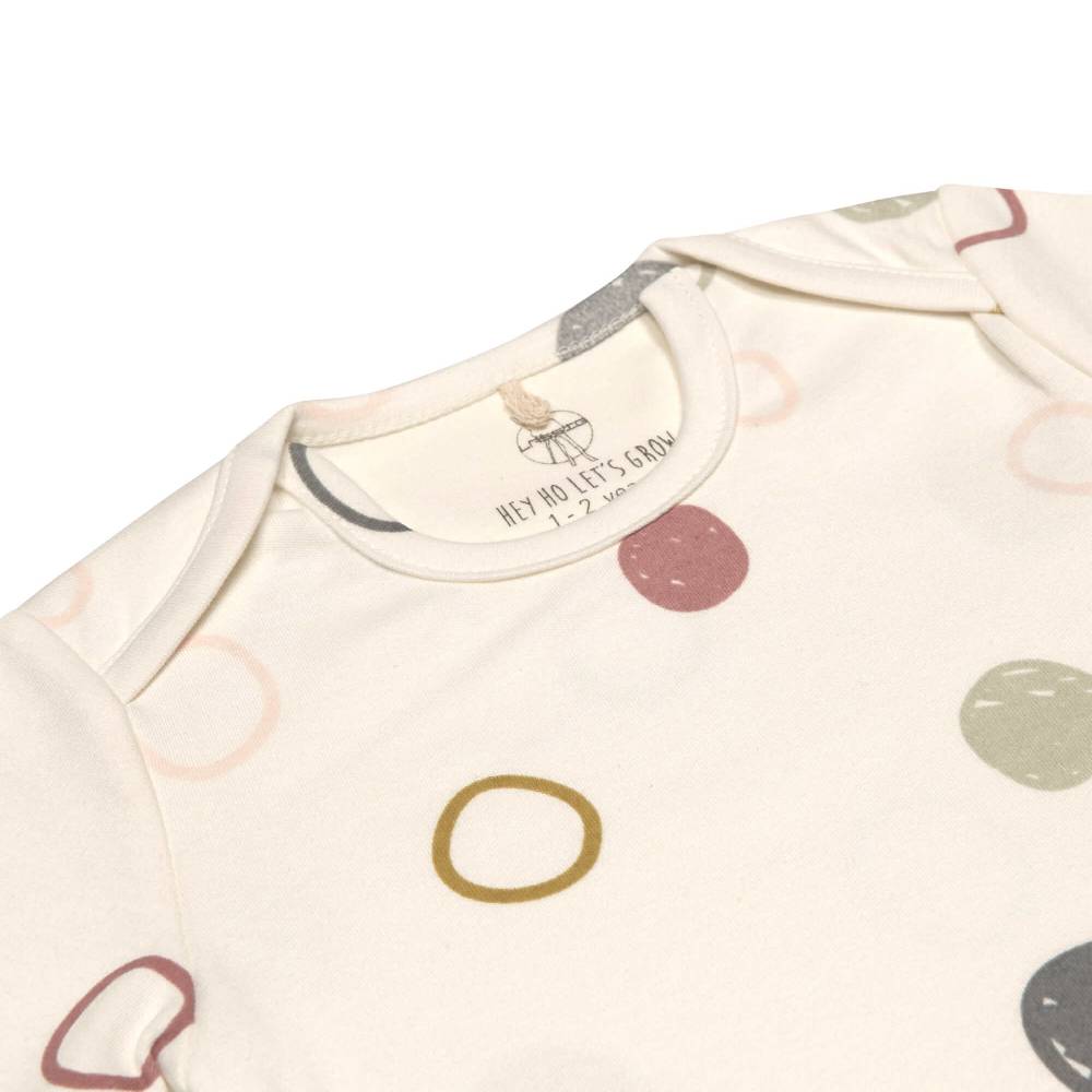 Lässig Baby Body kurzarm - Bio Baumwolle, Kreise, Beige Heißer Verkauf