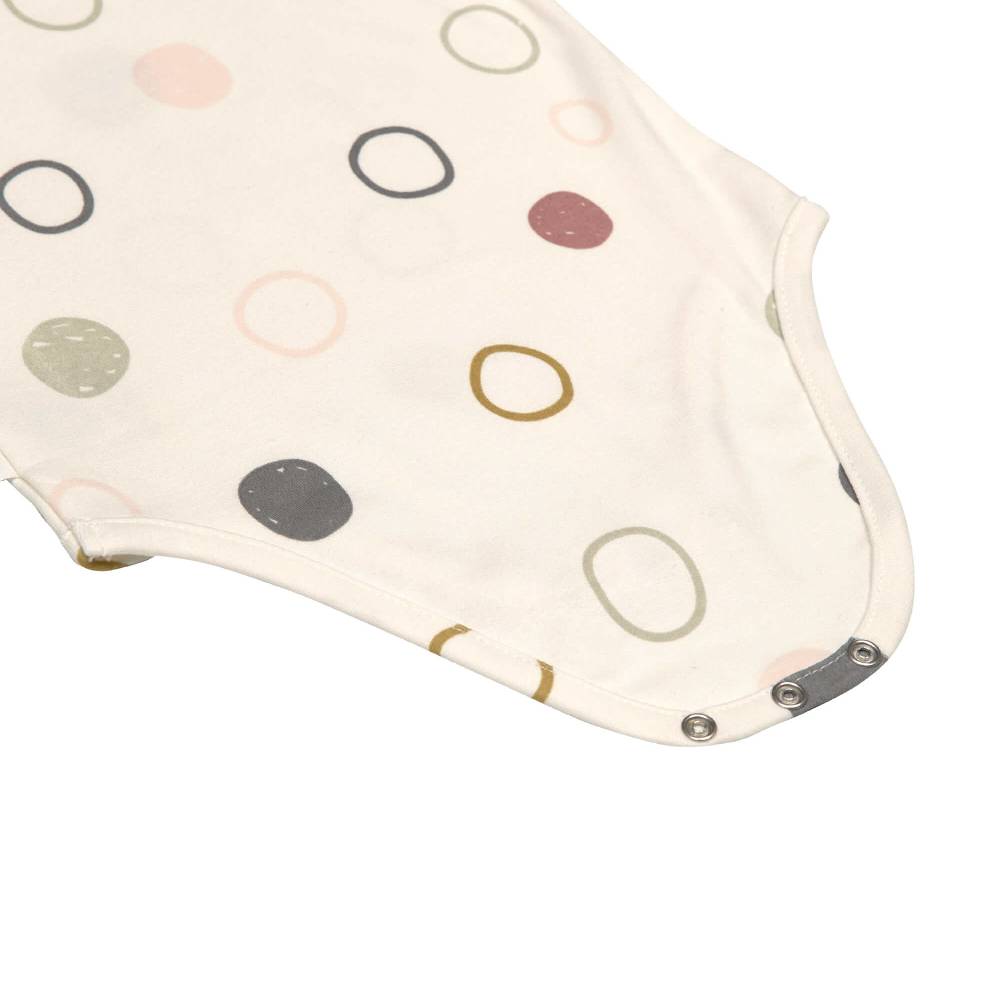 Lässig Baby Body kurzarm - Bio Baumwolle, Kreise, Beige Heißer Verkauf