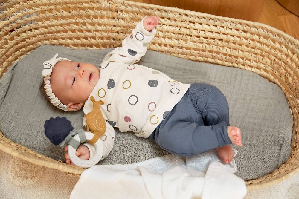 Lässig Baby Body kurzarm - Bio Baumwolle, Kreise, Beige Heißer Verkauf