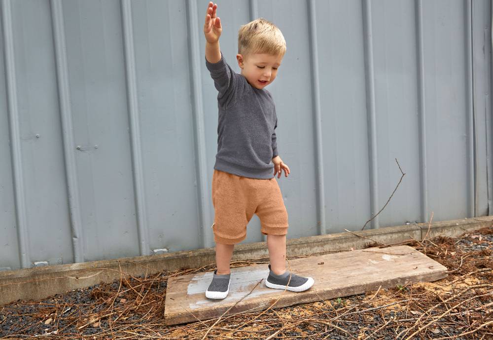 Lässig Frottee Sweater Kinder, Anthrazit Zeitlich begrenztes Angebot