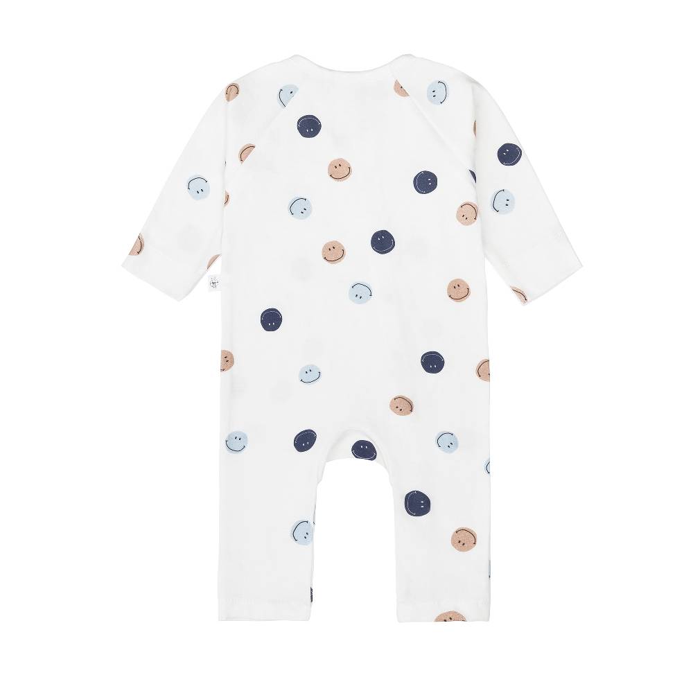 Lässig Baby Schlafoverall - Bio Baumwolle, Smile, Milky Große Rabatte