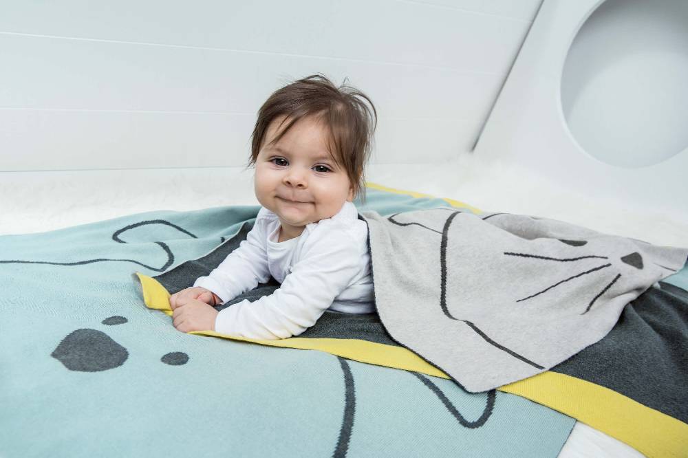 Lässig Babydecke - Bio Baumwolle, Katze Neuheiten