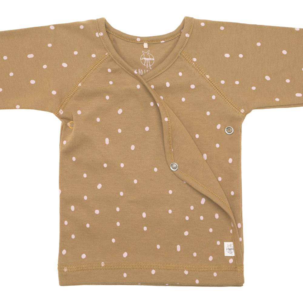 Lässig Baby Wickelshirt - Bio Baumwolle, Dots, Curry Saisonale Angebote