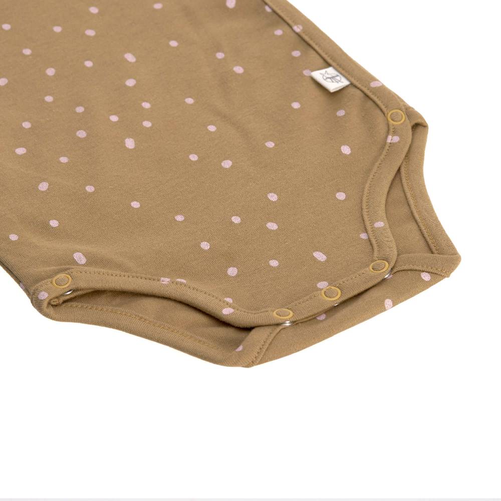 Lässig Baby Wickelbody langarm - Bio Baumwolle, Punkte, Gelb Wochenangebot