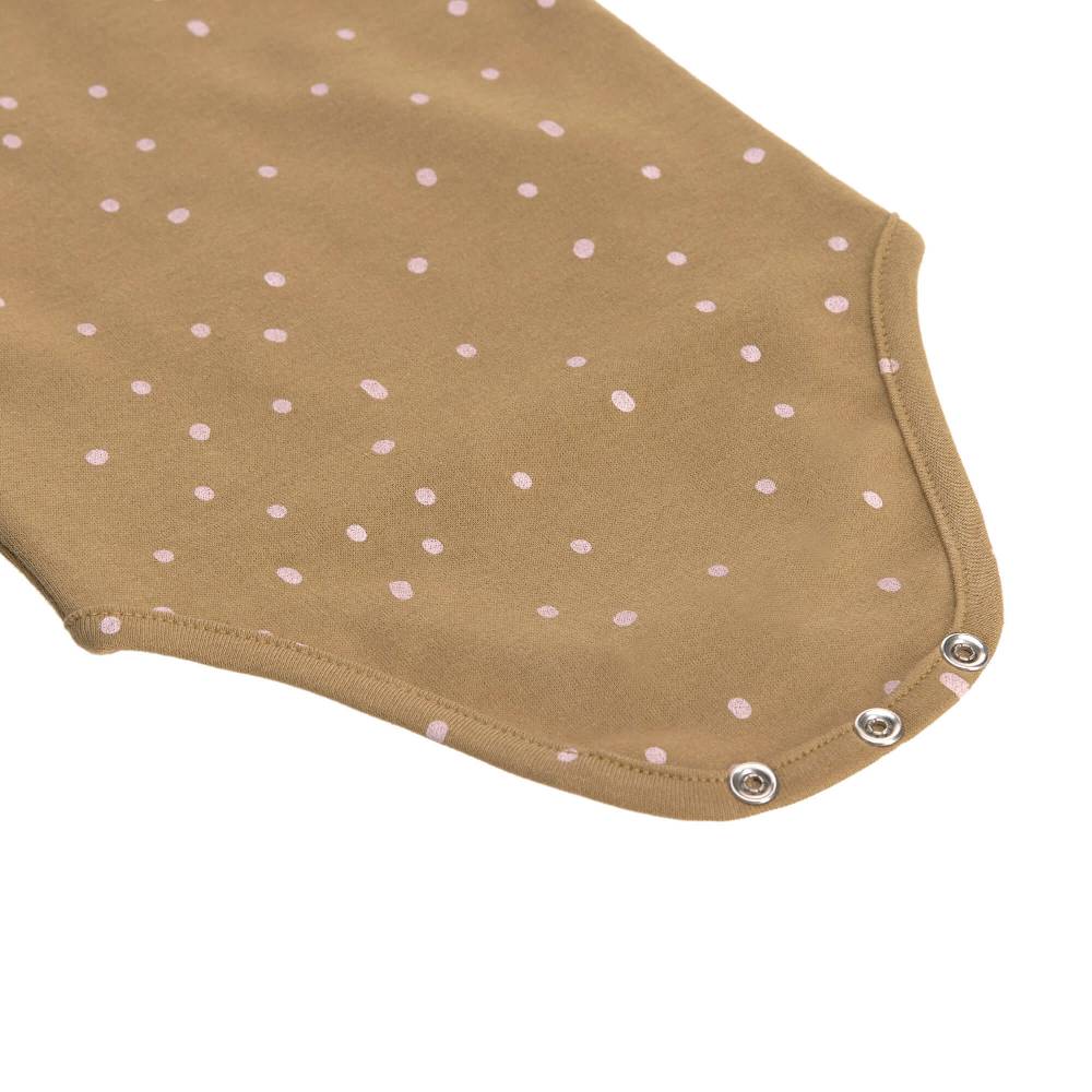 Lässig Baby Wickelbody langarm - Bio Baumwolle, Punkte, Gelb Wochenangebot