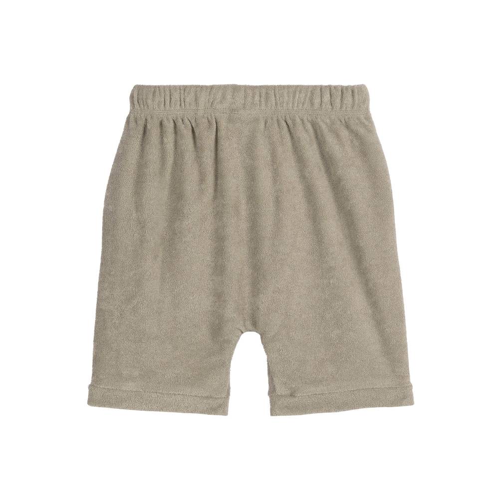 Lässig Frottee Shorts Kinder, Oliv Letzte 3 Tage