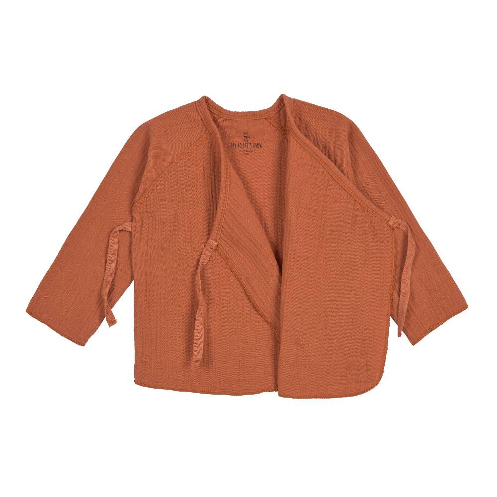 Lässig Baby Wickelshirt - Bio Baumwolle, Rostrot Fabrikladen