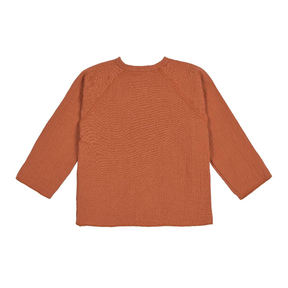 Lässig Baby Wickelshirt - Bio Baumwolle, Rostrot Fabrikladen