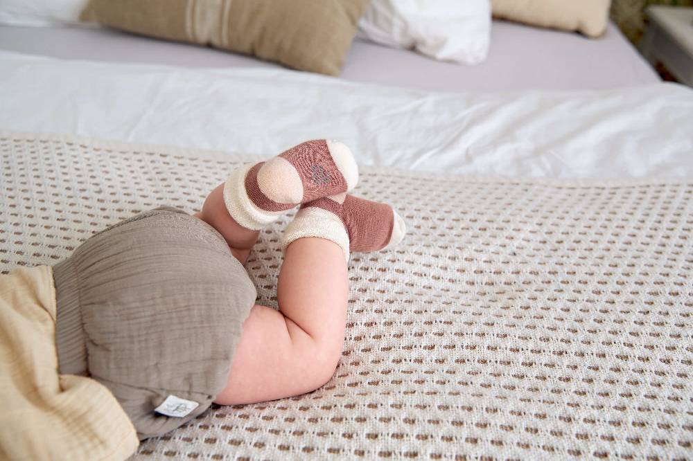 Lässig Baby Hose - Bio Baumwolle, Taupe, Grau Outlet