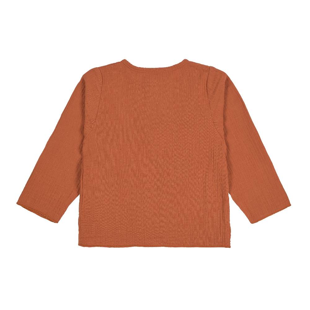 Lässig Baby Langarmshirt - Bio Baumwolle, Rostrot Günstiger Verkauf