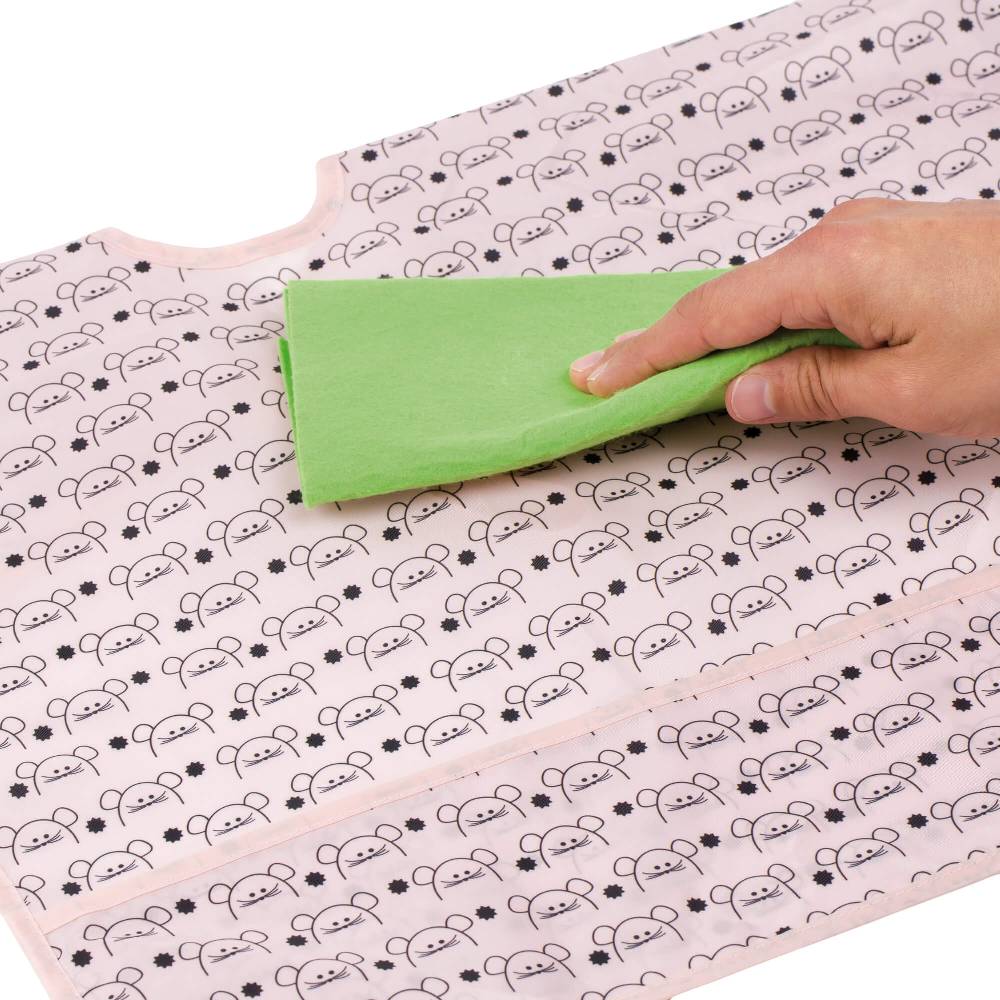 Lässig Ärmellätzchen - Bib Long Sleeve, Little Chums Mouse Fabrikpreis
