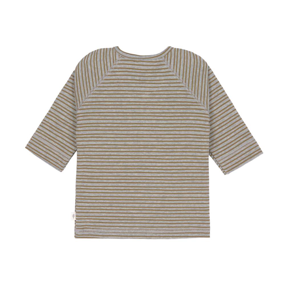 Lässig Baby Wickelshirt - Bio Baumwolle, Striped, Grau Mélange Sonderangebot