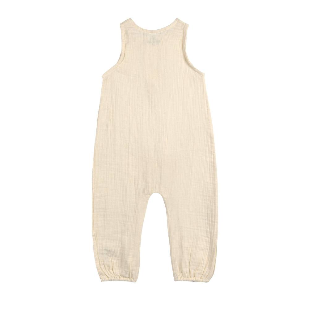 Lässig Musselin Jumpsuit - Bio Baumwolle, Hellgelb Günstig kaufen