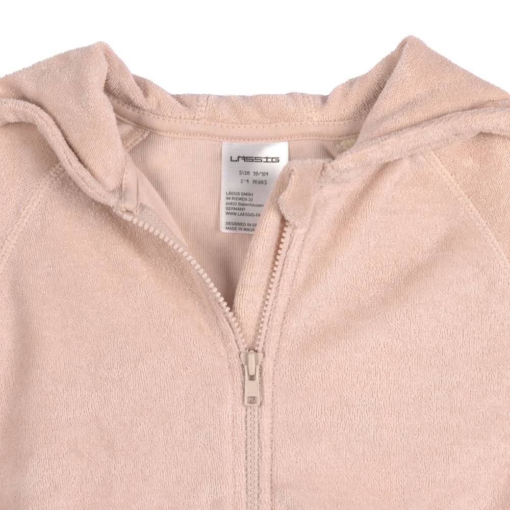 Lässig Frottee Jacke Kinder - Powder Pink, Rosa Begrenztes Angebot