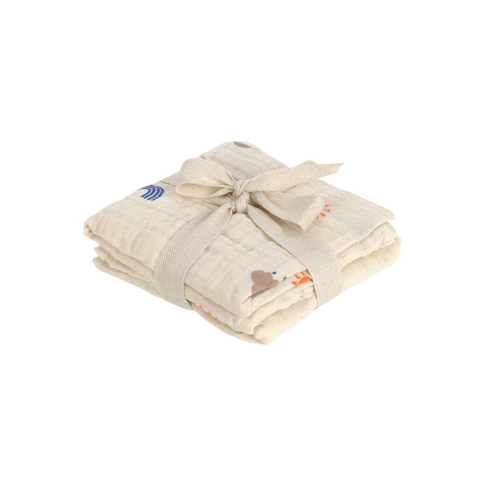 Lässig Mulltücher 2er Set M - Nature, Beige Preisnachlass