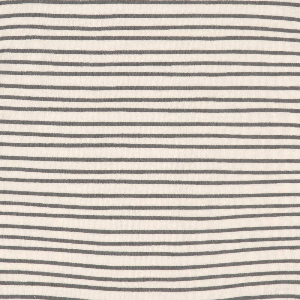 Lässig Baby Schlafanzug mit Füßen - Bio Baumwolle, Striped, Grau Vatertagsangebot