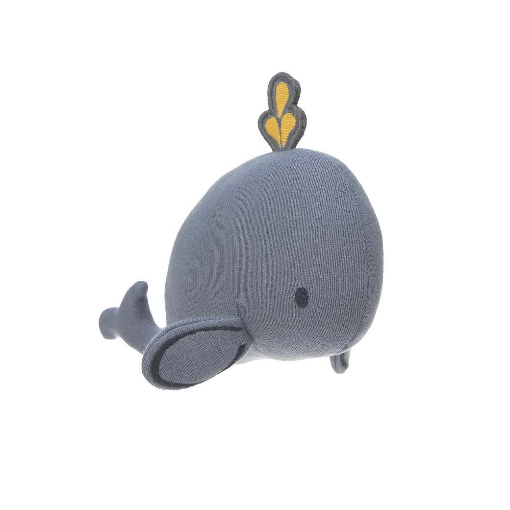Lässig Kuscheltier mit Rassel & Knisterpapier - Knitted Toy, Little Water Whale Valentinstagsangebot