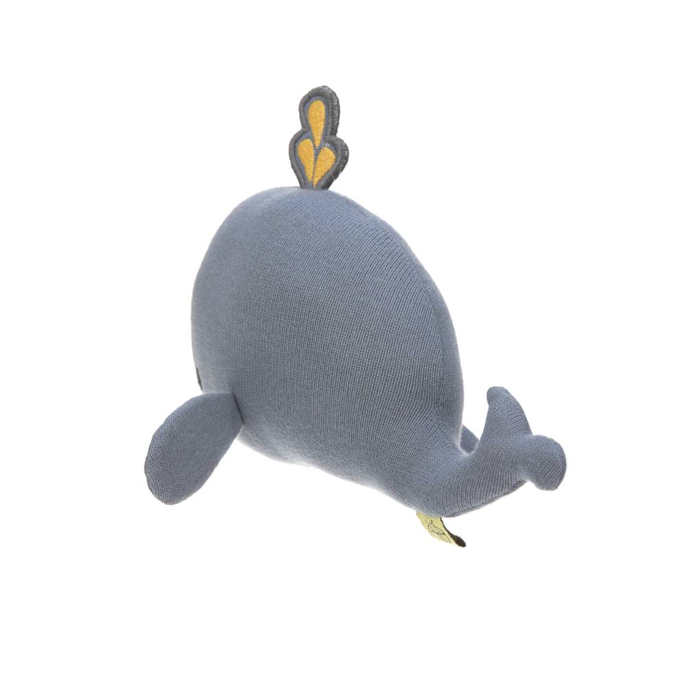 Lässig Kuscheltier mit Rassel & Knisterpapier - Knitted Toy, Little Water Whale Valentinstagsangebot